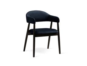 Kėdžių rinkinys Cosmopolitan Design Adra Velvet, matinė, mėlyna sp./riešuto sp., 59 cm x 56 cm x 77 cm, 2 vnt.