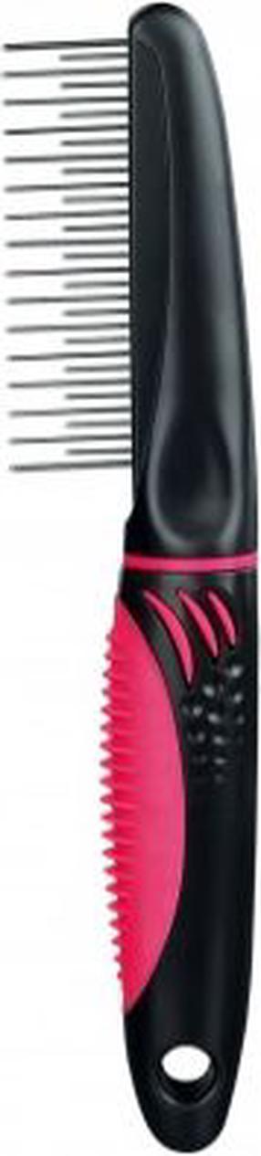 Ķemme kaķiem Trixie Combi-Comb TX-23121, melna krās./rozā krās.