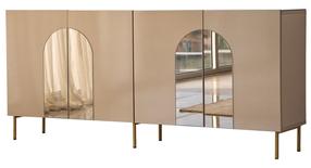 Kumode Kalune Design Rome, zelta krās./bronzas krās., 80 cm x 180 cm x 40 cm