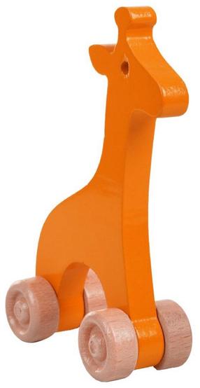 Stumjamās rotaļlietas Wood&Joy Mini Animals Giraffe, 15 cm, oranža krās.