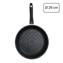 Keptuvė Zyle ZY026FP, Ø 26 cm, aliuminis, juoda sp.