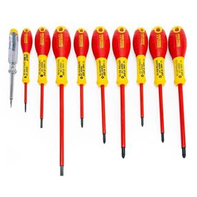 Kruvikeeraja komplekt Stanley, isoleeritud, 12.5 cm, 10 tk