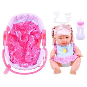 Lėlė - kūdikis su priedais Dollys ZA0453, 30 cm, rožinė sp.