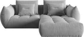 Modulinė sofa Micadoni Home Bloom Velvet, pilka sp., 232 x 216 cm x 95 cm