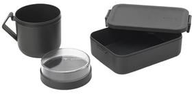 Pārtikas kastes komplekts, zupas krūze un pusdienu kastīte Brabantia Make & Take 206665, 0.6 - 1.1 l, 30.5 cm x 1.5 cm, pelēka krās., 2 gab.