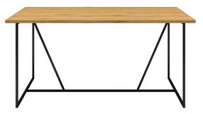Stalas Home4you Amsterdam 45039, ąžuolo/juoda, 160 cm x 90 cm x 75 cm