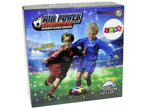 Interaktīva rotaļlieta bumba Lean Toys Air Power Soccer, 18 cm, balta krās./melna krās.