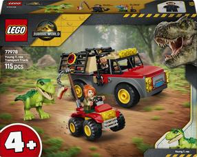 Konstruktors LEGO® Jurassic World Jaunā tiranozaura transportēšanas auto 77978, 115 gab.