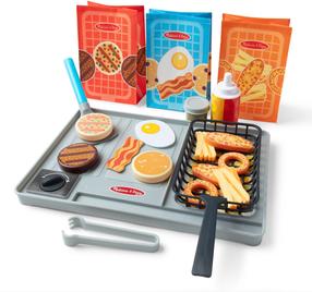 Žaisliniai virtuvės reikmenys, grilio rinkinys Melissa & Doug, įvairių spalvų