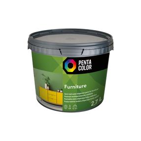 Краска, для мебели Pentacolor Furniture, полуматовый, 2.7 l, белый цв.