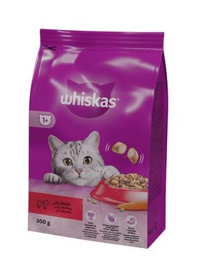 Kuiv kassitoit Whiskas Beef, veiseliha, 0.3 kg