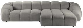 Kampinė sofa Micadoni Diana Bub7, pilka sp., dešininė, 334 x 182 cm x 72 cm