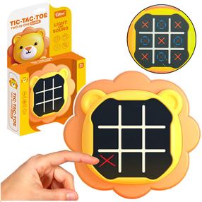 Elektroninis žaidimas liūtas 2in1 Tic Tac Toe, 14 cm, geltona sp./oranžinė sp.