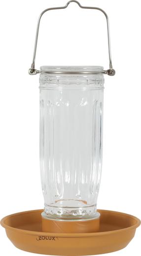 Linnumaja Zolux Terracotta Glass, 28 cm x 16 cm