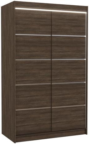 Spinta ADRK Benisso LED, šokolado sp., 58 cm x 120 cm x 200 cm