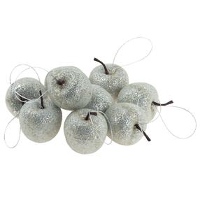 Eglutės žaisliukų rinkinys Apples, sidabro sp., 5 cm, plastikas, 9 vnt.