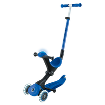Bērnu skūteris Globber Go Up Deluxe Flash Lights, tumši zils krās.