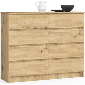 Kumode Akord K120, artisan oak krās., 99 cm x 40 cm x 120 cm