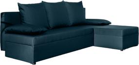 Kampinė sofa Gino Nube 40, tamsiai mėlyna sp., 146 x 206 cm x 90 cm