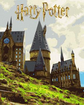 Glezna pēc numuriem Ideyka Harry Potter Hogwarts, brūna krās./zaļa krās./pelēka krās.