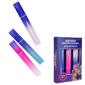 Teksto žymeklis Kids Euroswan K-POP Demon Hunters Huntrix, įvairių spalvų, 3 vnt.