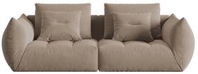 Modulinė sofa Micadoni Bloom Velvet, šviesiai ruda sp., 232 x 106 cm x 95 cm