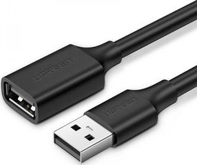 Vads Ugreen UGR399BLK, USB female/USB male, 500 cm, melna krās.