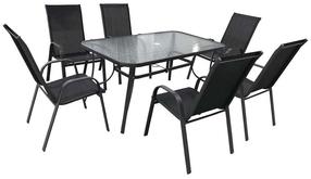 Lauko baldų komplektas Patio Denver, antracito sp., 6 vietų