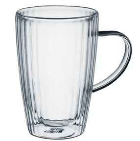 Dubultā stikla krūzes komplekts Ambition Curly, caurspīdīga krās., 0.450 l