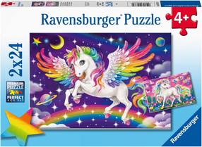 Dėlionė 2in1 Ravensburger Unicorn & Pegasus 05677, 18 cm x 26 cm, 48 vnt.