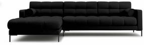 Kampinė sofa Cosmopolitan Design Bali Neve 100, juoda sp., kairinė, 185 x 293 cm x 75 cm
