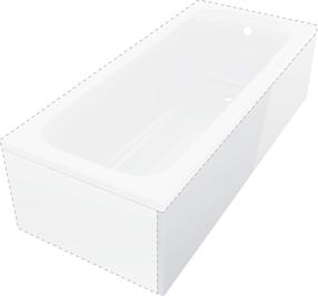 Vannipaneel Deante Prizma, 140 cm x 1 cm x 50 cm