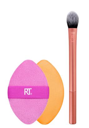 Meigipintsli ja švammi komplekt Real Techniques Precision Perfection Duo, 2 tk, roosa v.