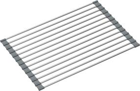 Nõudekuivatusrest Quadron Qmat, 38 cm x 25 cm, roostevaba teras, hõbe v./hall v.