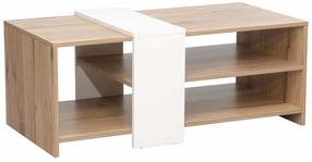 Kavos staliukas Home4you Hannes, ruda sp./balta sp., 100 cm x 53 cm x 41.5 cm