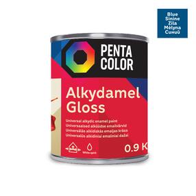 Краска-эмаль, универсальные Pentacolor Alkydamel, блестящий, 0.9 кг, синий цв.