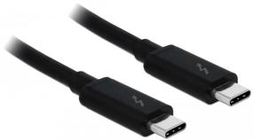 Laidas Delock Thunderbolt 3 USB-C Cable Passive Thunderbolt 3, Thunderbolt 3, 1.5 m, juoda sp.