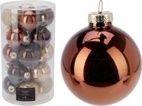 Елочное украшение Christmas, янтарный цв./коричневатый цв., 6 см, стекло, 20 шт.