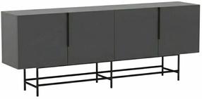 Konsolinis staliukas Kalune Design Eldia, antracito sp./juoda sp., 40 cm x 200 cm x 77.9 cm