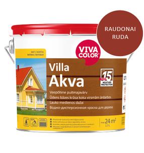 Fasāžu krāsa Vivacolor Villa Akva, sarkanbrūna krās., 2.7 l