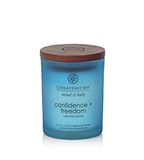 Свеча, ароматическая Chesapeake Bay Mind & Body Confidence + Freedom, 82 час, 0.096 г, синий цв.