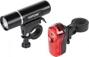 Velosipēdu lukturis Rebel URZ0015, plastmasa/nerūsējošais tērauds, melna krās., 2 gab.