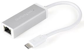 Adapteris StarTech US1GC30A USB-C male, RJ-45 female, sudraba krās.
