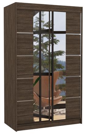 Skapis ADRK Genua 120, brūna krās., 58 cm x 120 cm x 200 cm, ar spoguli