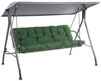 Lauko sūpynės Patio Sevilla D001-32PB, žalia sp./pilka sp., 222 cm x 126 cm x 155 cm