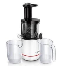 Lėtaeigė sulčiaspaudė daržovėms/minkštiems vaisiams/kietiems vaisiams Bosch VitaExtract MESM500W, balta sp., 150 W Prekė su pažeista pakuote.