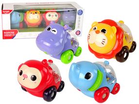 Arendav mäng Huanger Bouncing Animal Car, 9 cm, mitmevärviline, 4 tk