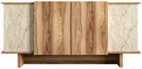 Konsoles galds Kalune Design Diana, valriekstu krās./travertine krās., 40 cm x 180 cm x 81 cm
