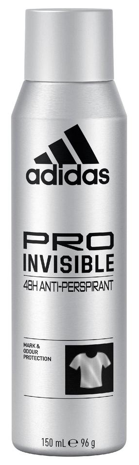 Vīriešu dezodorants Adidas Pro Invisible, 150 ml