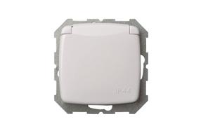 Kontaktligzda Liregus Alfa IKL16-008-01 A/B, Iezemēta rozete, IP44, balts krās.